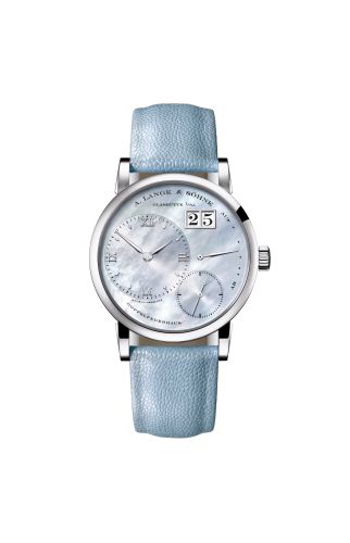 Kleine Lange 1 White Gold / Blue Mother of Pearl