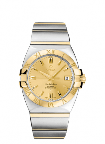 Constellation Co-Axial 35 Double Eagle Stainless Steel / Yellow Gold / Champagne