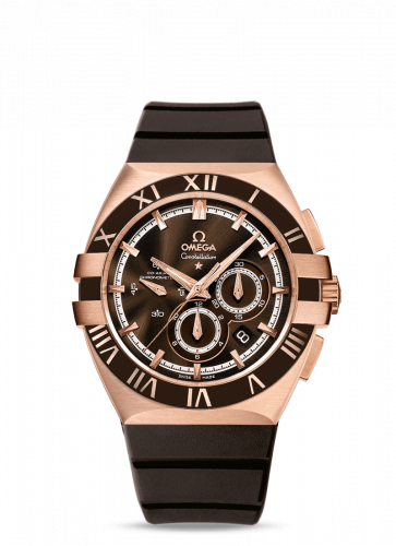 Constellation Co-Axial 41 Chronograph Double Eagle Red Gold / Brown / Rubber
