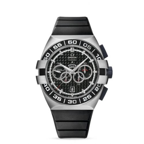 Constellation Co-Axial 44 Chronograph Double Eagle Four Counters Stainless Steel / Black / Rubber