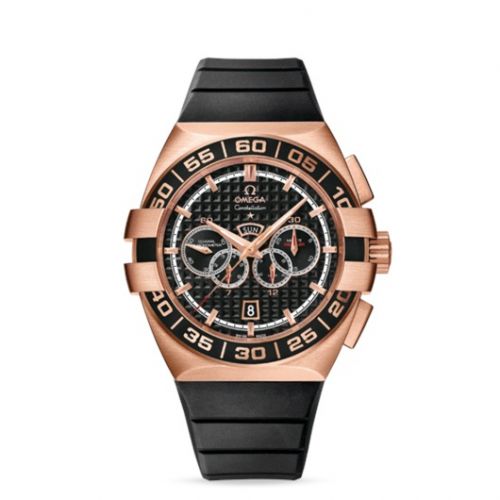 Constellation Co-Axial 44 Chronograph Double Eagle Four Counters Red Gold / Black / Rubber