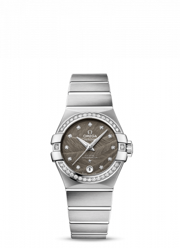 Constellation Co-Axial 27 Brushed Stainless Steel / Diamond / Grey Feather