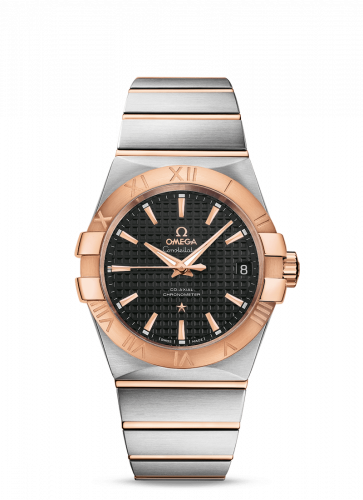 Constellation Co-Axial 38 Stainless Steel / Red Gold / Black