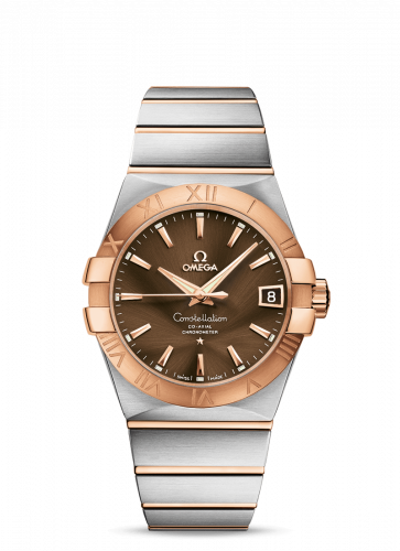 Constellation Co-Axial 38 Stainless Steel / Red Gold / Brown