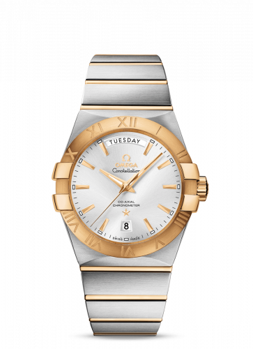 Constellation Co-Axial 38 Day-Date Stainless Steel / Yellow Gold / Silver