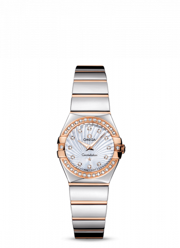 Constellation Quartz 24 Polished Stainless Steel / Red Gold / Diamond / MOP Supernova