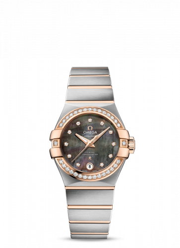 Constellation Co-Axial 27 Brushed Stainless Steel / Red Gold / Diamond / Tahiti MOP