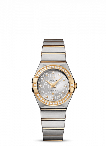 Constellation Quartz 27 Brushed Stainless Steel / Yellow Gold / Diamond / Silver Omega