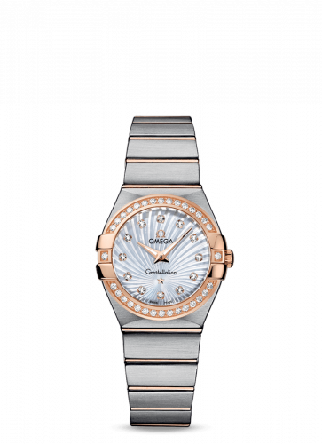 Constellation Quartz 27 Brushed Stainless Steel / Red Gold / Diamond / MOP Supernova