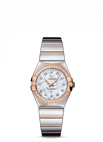 Constellation Quartz 27 Polished Stainless Steel / Red Gold / Diamond / MOP