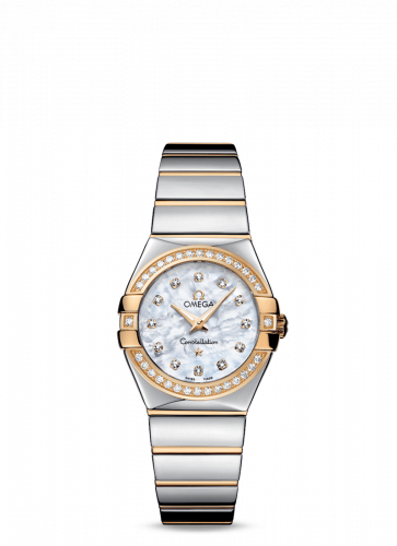 Constellation Quartz 27 Polished Stainless Steel / Yellow Gold / Diamond / MOP