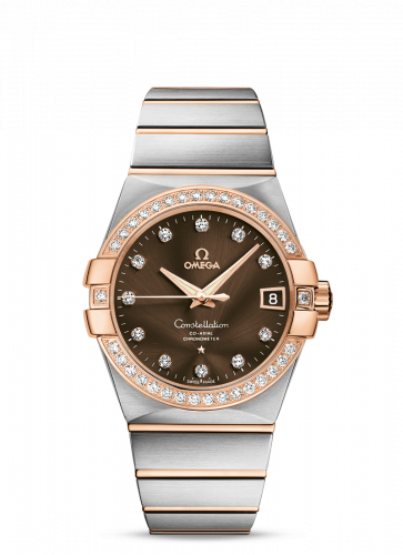 Constellation Co-Axial 38 Stainless Steel / Red Gold / Diamond / Brown