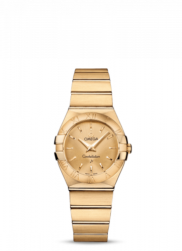 Constellation Quartz 27 Brushed Yellow Gold / Champagne