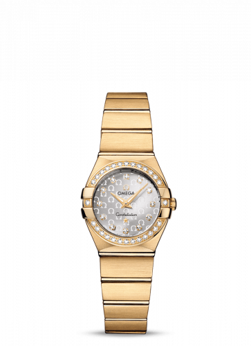 Constellation Quartz 24 Brushed Yellow Gold / Diamond / Silver Omega