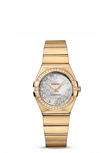 Constellation Quartz 27 Brushed Yellow Gold / Diamond / Silver Omega