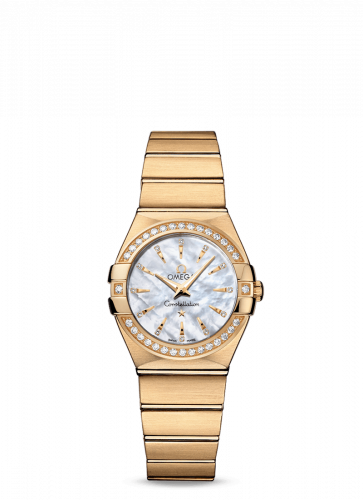 Constellation Quartz 27 Brushed Yellow Gold / Diamond / MOP