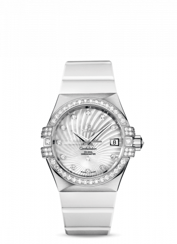 Constellation Co-Axial 35 White Gold / Diamond / MOP Supernova / Rubber