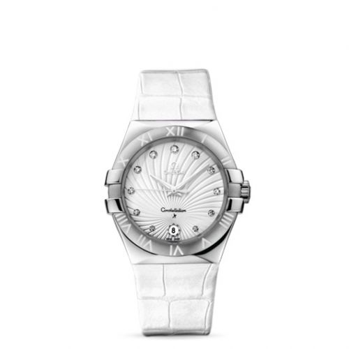 Constellation Quartz 35 Stainless Steel / White Supernova / Alligator