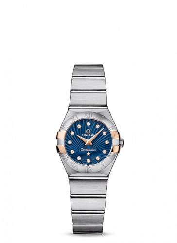 Constellation Quartz 24 Brushed Stainless Steel / Gold Claws / Blue Supernova