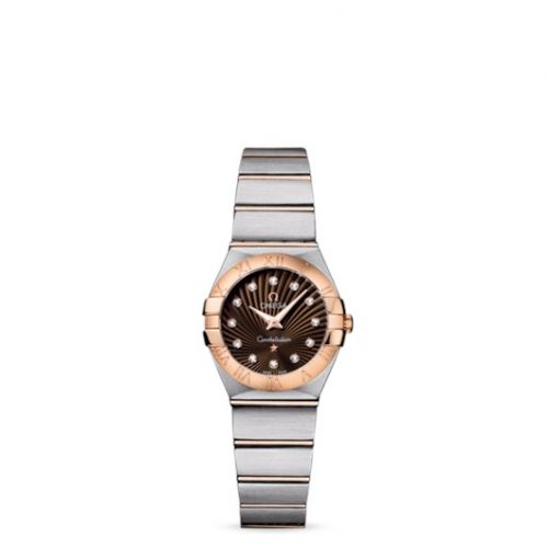 Constellation Quartz 24 Brushed Stainless Steel / Red Gold / Brown Supernova