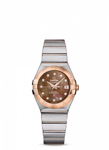 Constellation Co-Axial 27 Brushed Stainless Steel / Red Gold / Brown MOP
