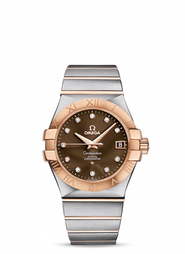 Constellation Co-Axial 35 Stainless Steel / Red Gold / Brown
