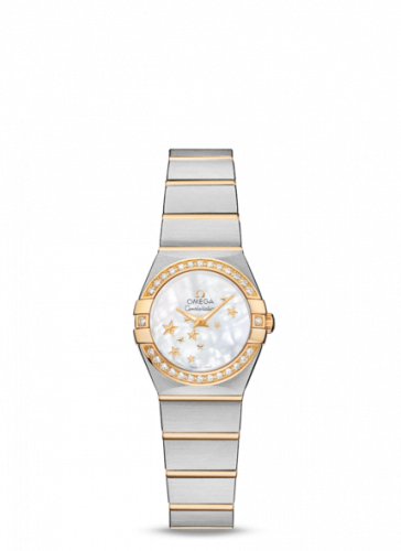 Constellation Quartz 24 Brushed Stainless Steel / Yellow Gold / Diamond / MOP Stars