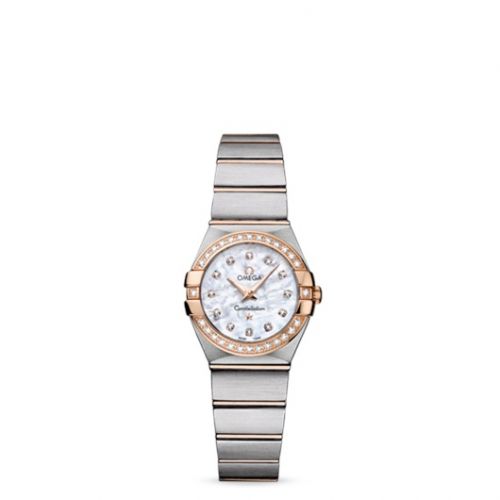Constellation Quartz 24 Brushed Stainless Steel / Red Gold / Diamond / MOP