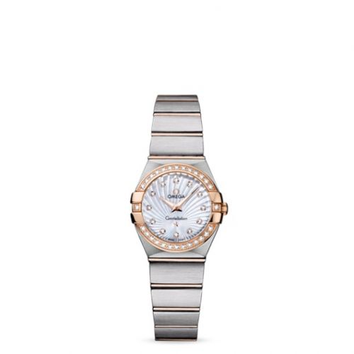 Constellation Quartz 24 Brushed Stainless Steel / Red Gold / Diamond / MOP Supernova