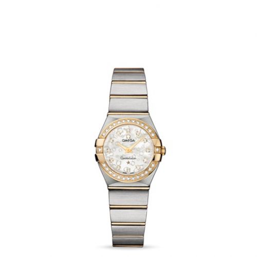 Constellation Quartz 24 Brushed Stainless Steel / Yellow Gold / MOP Omega