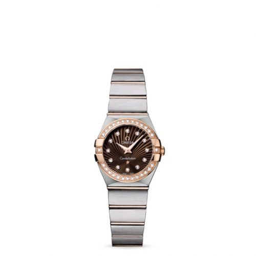 Constellation Quartz 24 Brushed Stainless Steel / Red Gold / Diamond / Brown Supernova