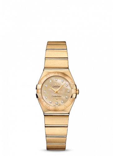 Constellation Quartz 24 Brushed Yellow Gold / Champagne MOP