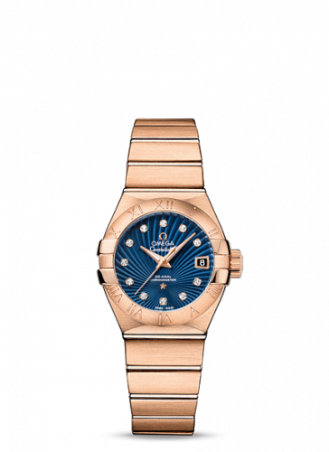 Constellation Co-Axial 27 Brushed Red Gold / Blue Supernova