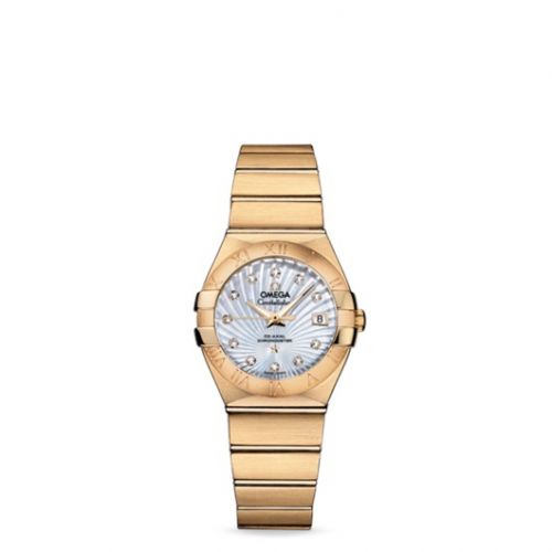 Constellation Co-Axial 27 Brushed Yellow Gold / MOP Supernova
