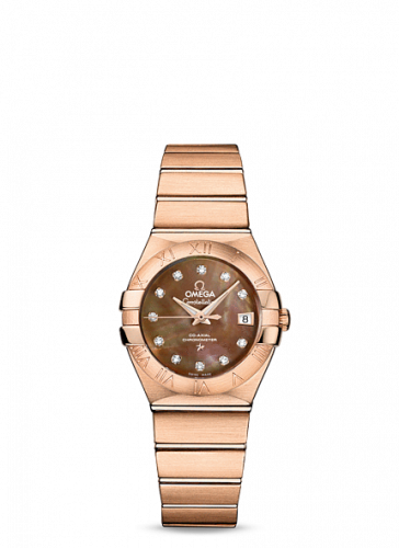 Constellation Co-Axial 27 Brushed Red Gold / Brown MOP
