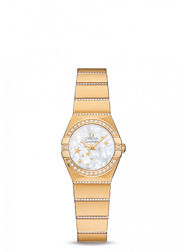 Constellation Quartz 24 Brushed Yellow Gold / Diamond / MOP 