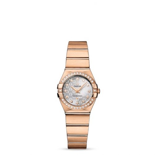 Constellation Quartz 24 Brushed Red Gold / Diamond / Silver Omega