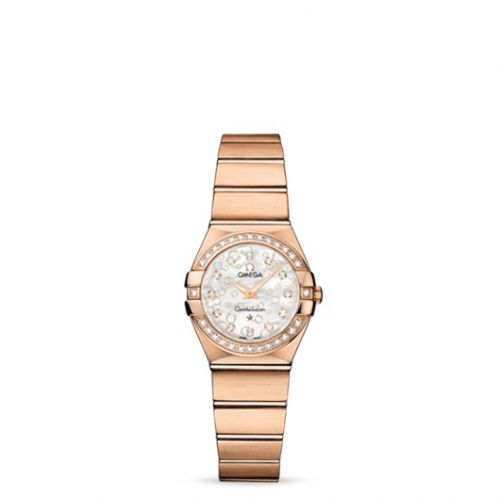 Constellation Quartz 24 Brushed Red Gold / Diamond / MOP Omega
