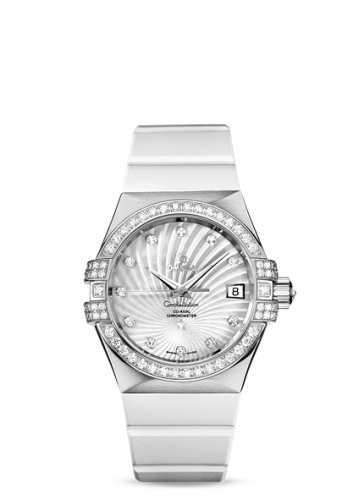 Constellation Co-Axial 35 White Gold / Diamond / MOP Supernova / Rubber