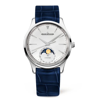 Master Ultra Thin Moon 34 Stainless Steel / Silver / Alligator