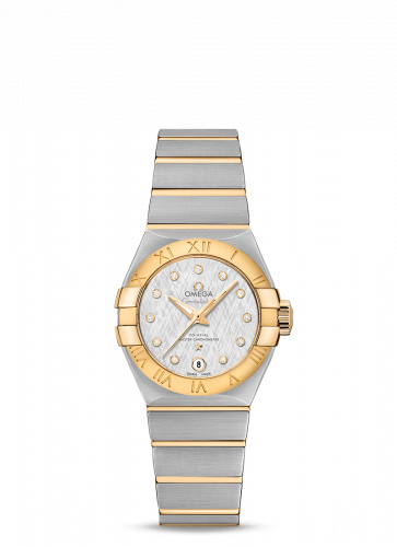 Constellation Co-Axial Master Chronometer 27 Stainless Steel / Yellow Gold / Silver Silk-Diamond