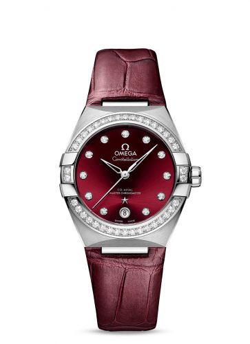 Master Chronometer 36 Stainless Steel / Diamond / Red / Strap