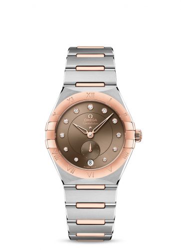 Constellation Master Chronometer Small Seconds 34 Stainless Steel / Sedna Gold / Brown - Diamond / Bracelet