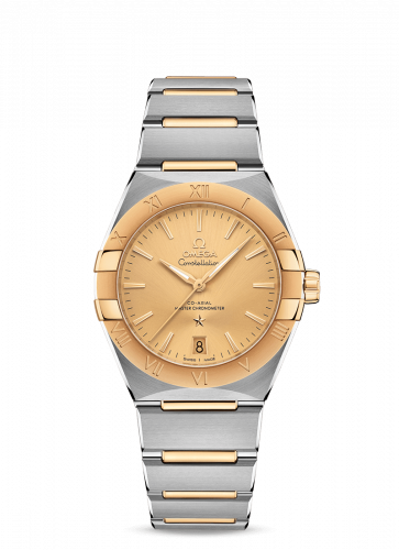 Constellation Master Chronometer 36 Stainless Steel / Yellow Gold / Champagne / Bracelet