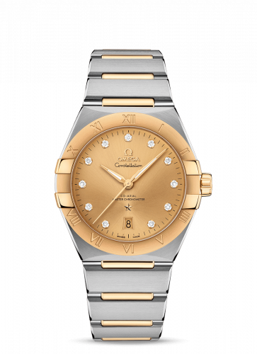 Constellation Master Chronometer 39 Stainless Steel / Yellow Gold / Champagne-Diamond / Bracelet