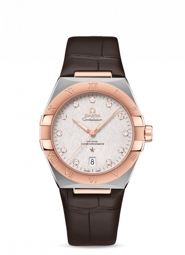 Constellation Master Chronometer 39 Stainless Steel / Sedna / Silver-Diamond / Alligator