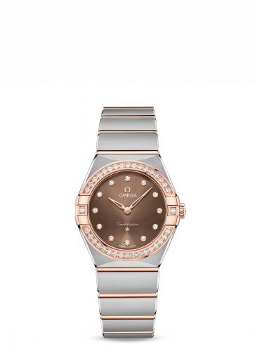 Constellation Manhattan 28 Quartz Stainless Steel / Sedna Gold / Brown-Diamond / Diamond