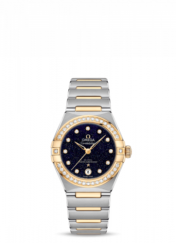 Constellation Manhattan 29 Co-Axial Master Chronometer Stainless Steel / Yellow Gold / Aventurine / Diamond