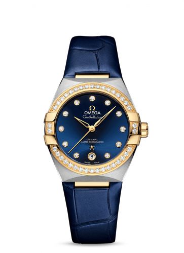 Master Chronometer 36 Stainless Steel / Yellow Gold / Diamond / Blue / Strap