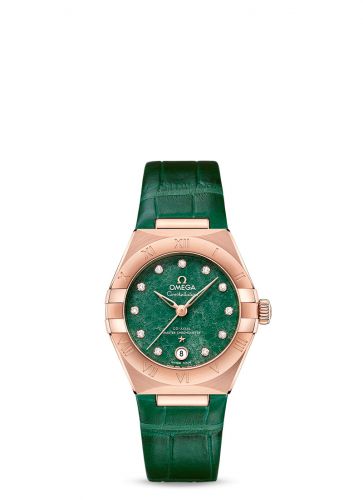 Constellation Manhattan 29 Co-Axial Master Chronometer Sedna Gold / Green Aventurine